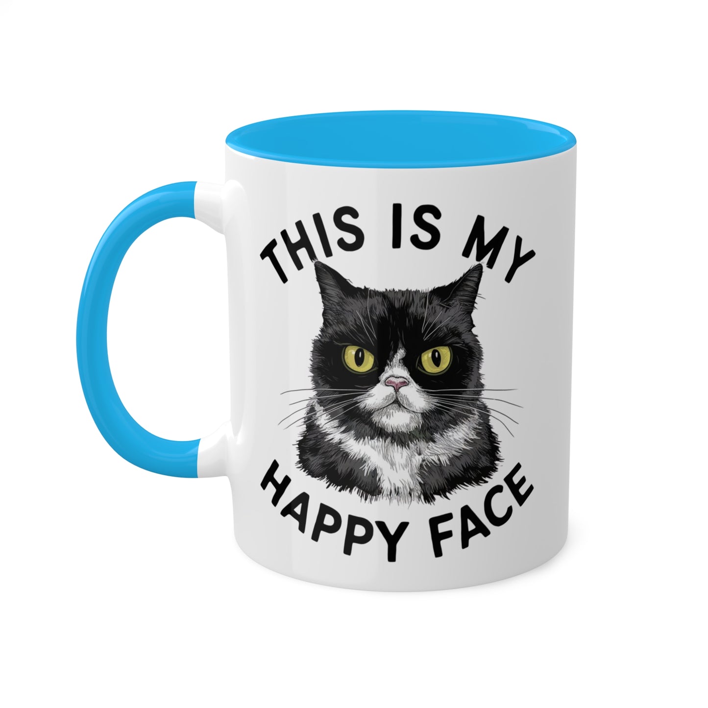 This Is My Happy Face - 11 oz Colorful Coffee Mug