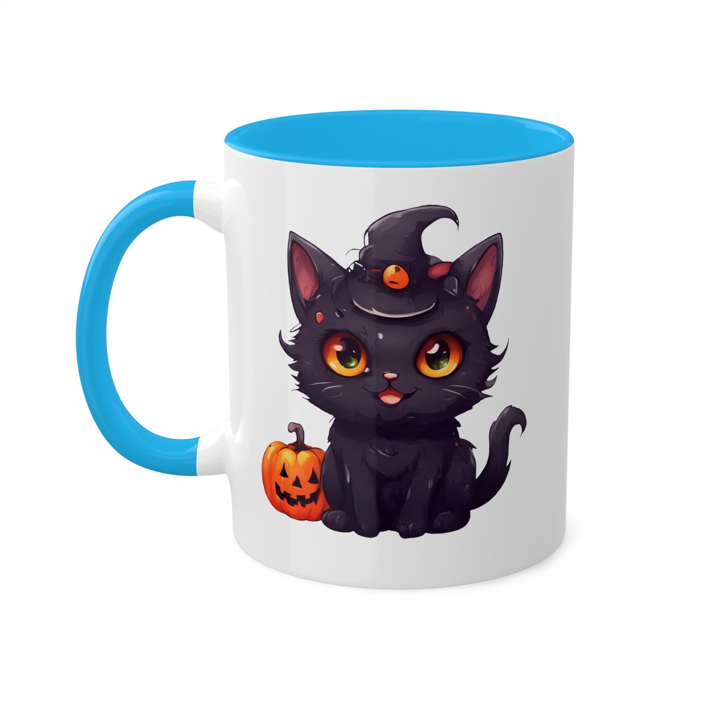 Cute Kawaii Kitty Cat - 11oz Colorful Halloween Mug