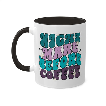 Nightmare Before Coffee - 11oz Colorful & Fun Halloween Mug - Retro Style