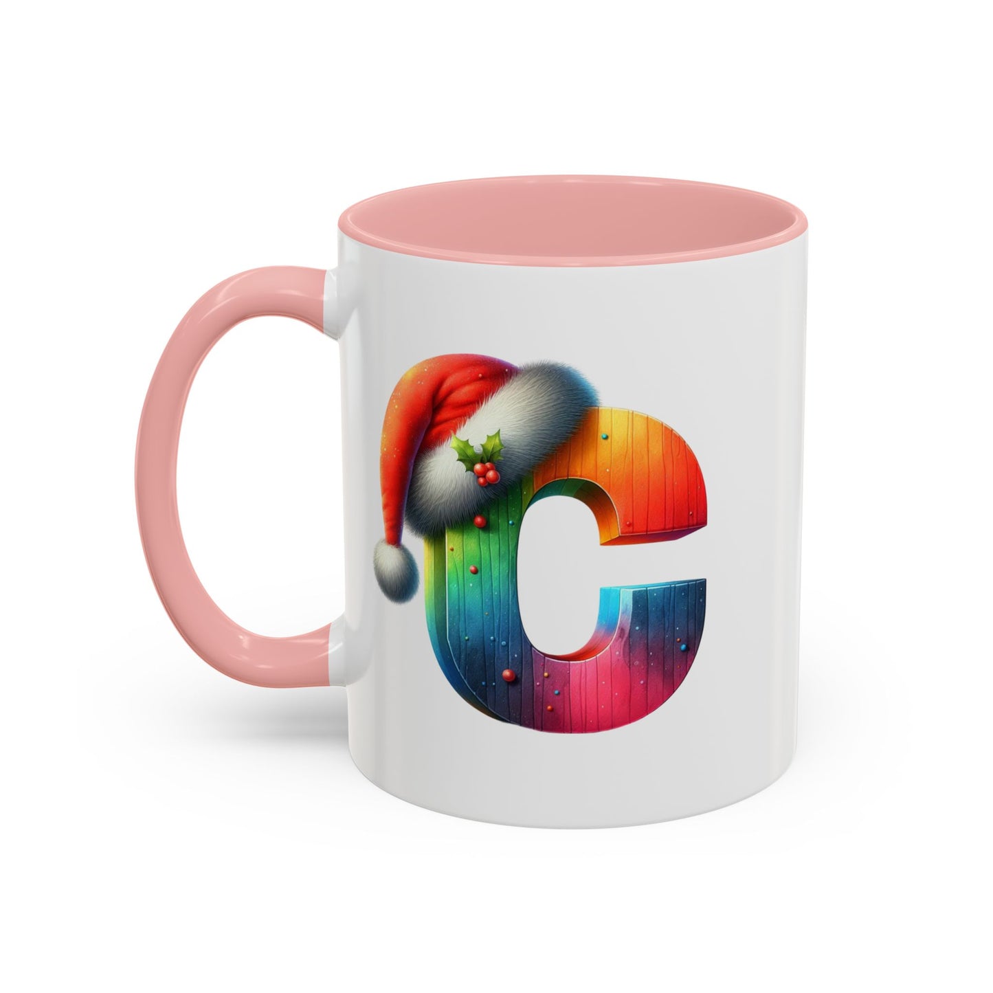 "C" Christmas Alphabet Letter - Holiday Gift Mug (11, 15oz)