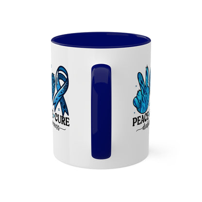 Peace Love Cure - Diabetes Awareness Coffee Mug, 11 oz