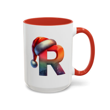 "R" Christmas Alphabet Letter - Holiday Gift Mug (11, 15oz)