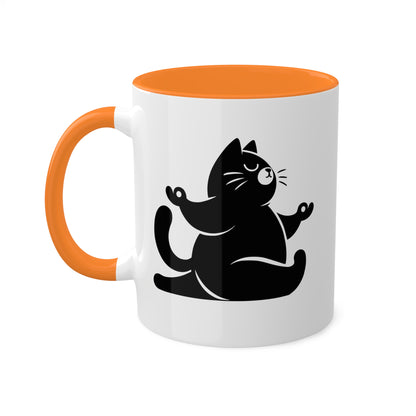 Peaceful Yoga Cat - 11oz Colorful & Fun Mug