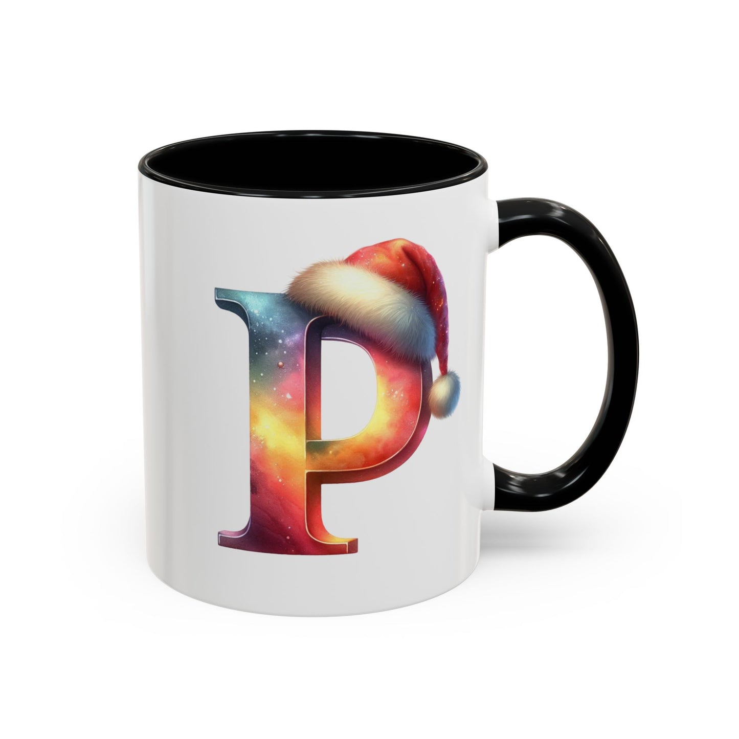 Taza con la letra "P" del alfabeto navideño (11, 15 oz)