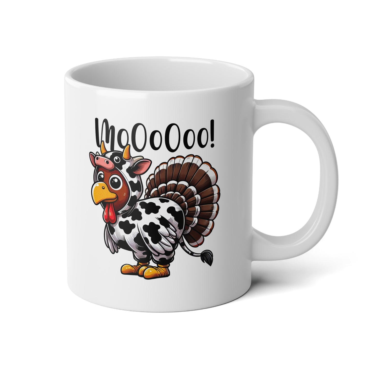 Mooo Funny Turkey Fall Jumbo Coffee Mug, 20oz