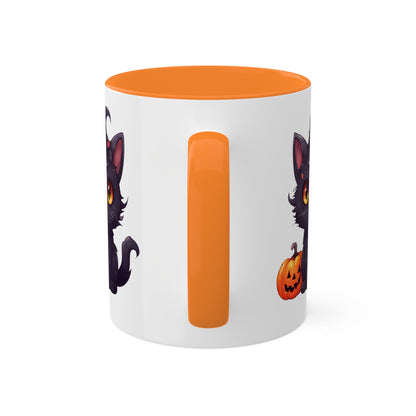 Cute Kawaii Kitty Cat - 11oz Colorful Halloween Mug