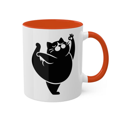 Cute Yoga Cat Pose - 11oz Colorful Mug