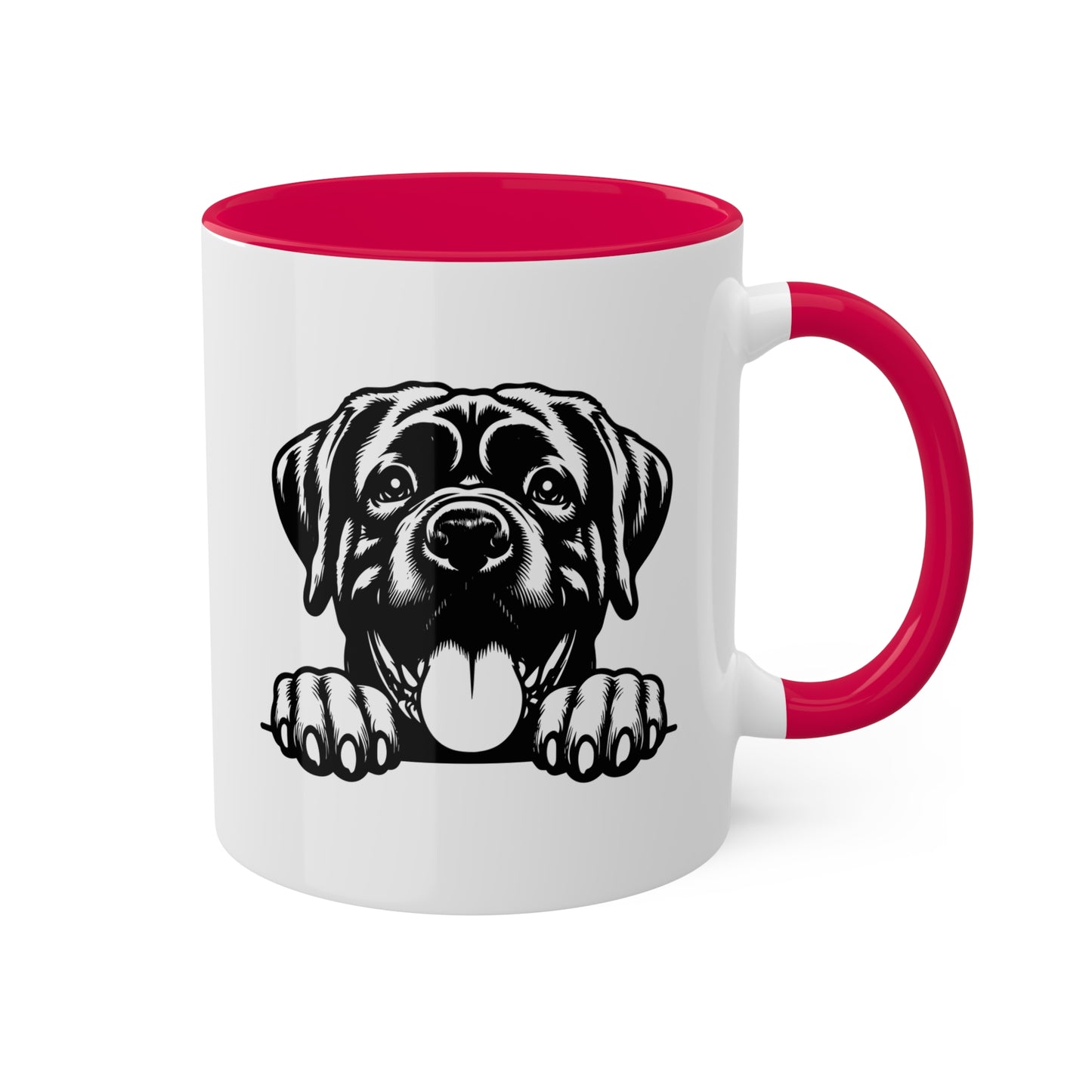 Taza de café con cara de perro mastín, regalo, taza colorida de 11 oz