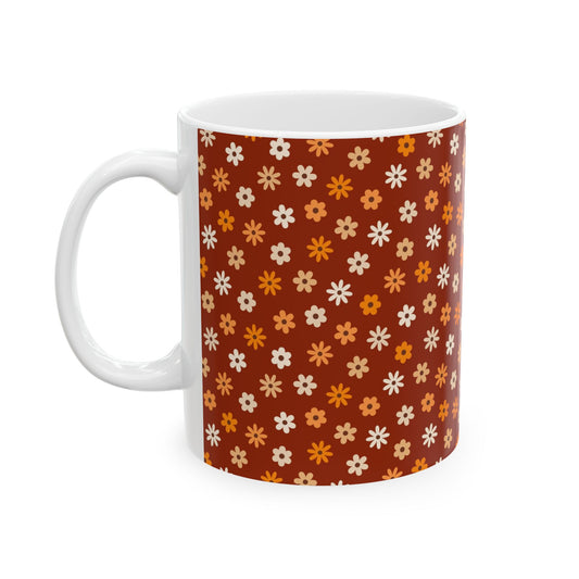 Fall Pattern Thanksgiving Coffee Gift Mug (11oz, 15oz)