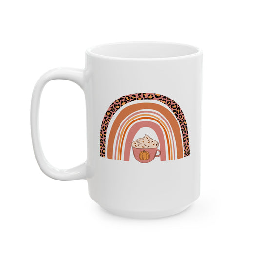 Retro Coffee Rainbow - Fall Thanksgiving Coffee Mug (11oz, 15oz)