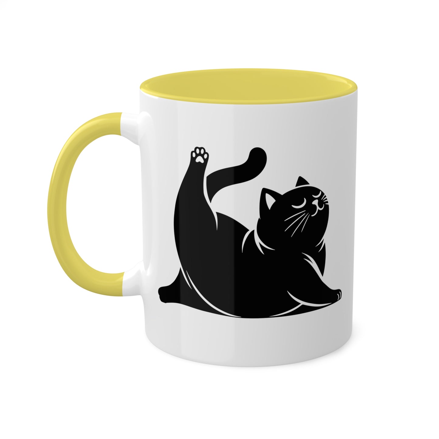 Cute Yoga Cat Stretching - 11oz Colorful Mug