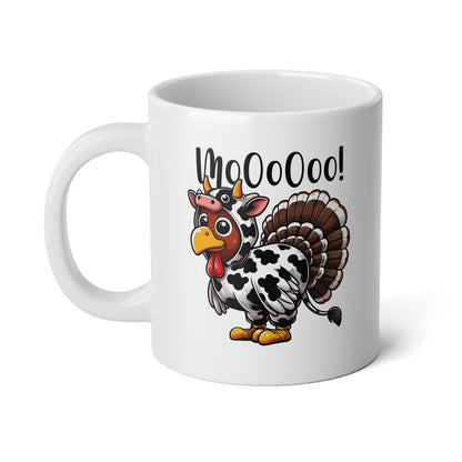 Mooo Funny Turkey Fall Jumbo Coffee Mug, 20oz