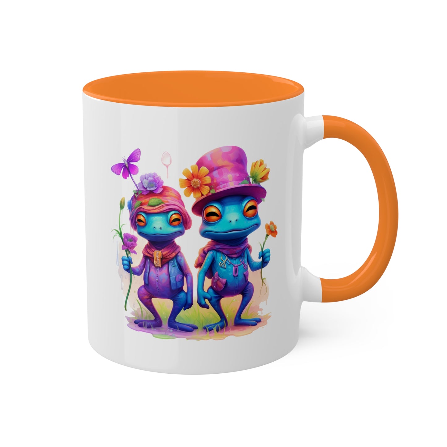 Two Adorable Blue Frogs - 11 oz Colorful & Funny Mug