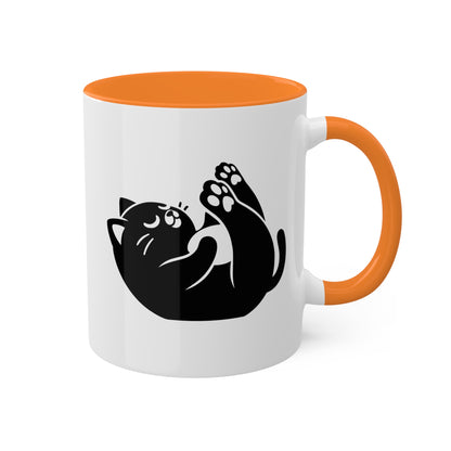 Cute Yoga Kitten Stretching - 11oz Colorful Mug