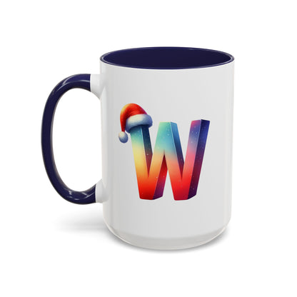 Taza con la letra "W" del alfabeto navideño (11, 15 oz)