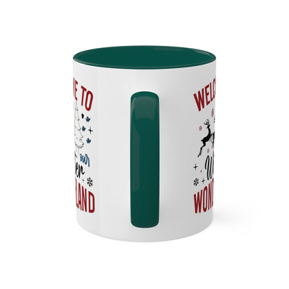 Welcome To Our Winter Wonderland - 11 oz Colorful Christmas Gift Mug