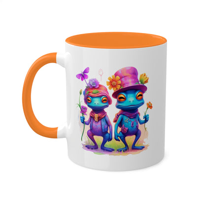 Two Adorable Blue Frogs - 11 oz Colorful & Funny Mug