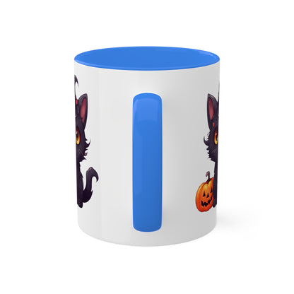 Cute Kawaii Kitty Cat - 11oz Colorful Halloween Mug