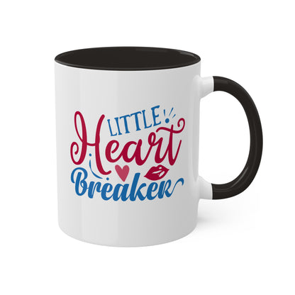 Little Heart Breaker - Taza colorida de 11 oz para el Día de San Valentín