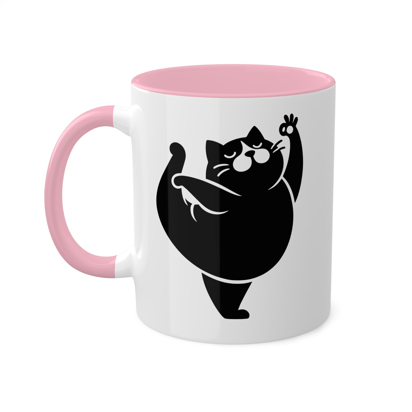 Cute Yoga Cat Pose - 11oz Colorful Mug