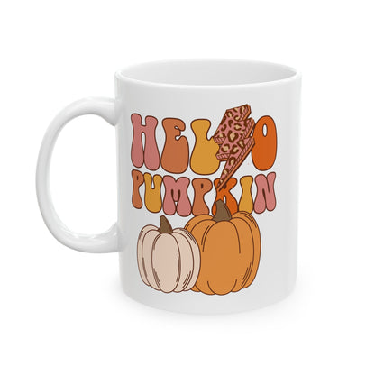 Hello Pumpkin - Fall Thanksgiving Coffee Gift Mug (11oz, 15oz)