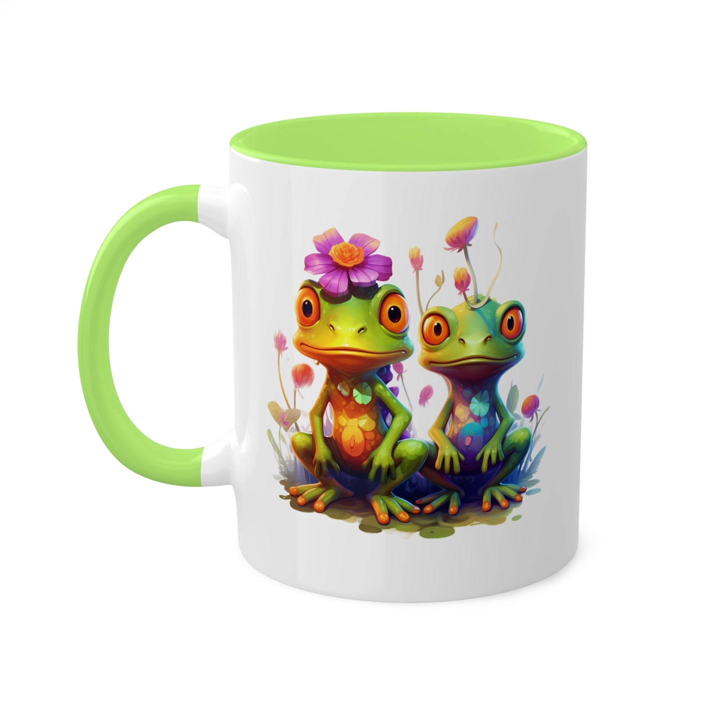 Two Adorable Little Frogs - 11oz Colorful Coffee Mug