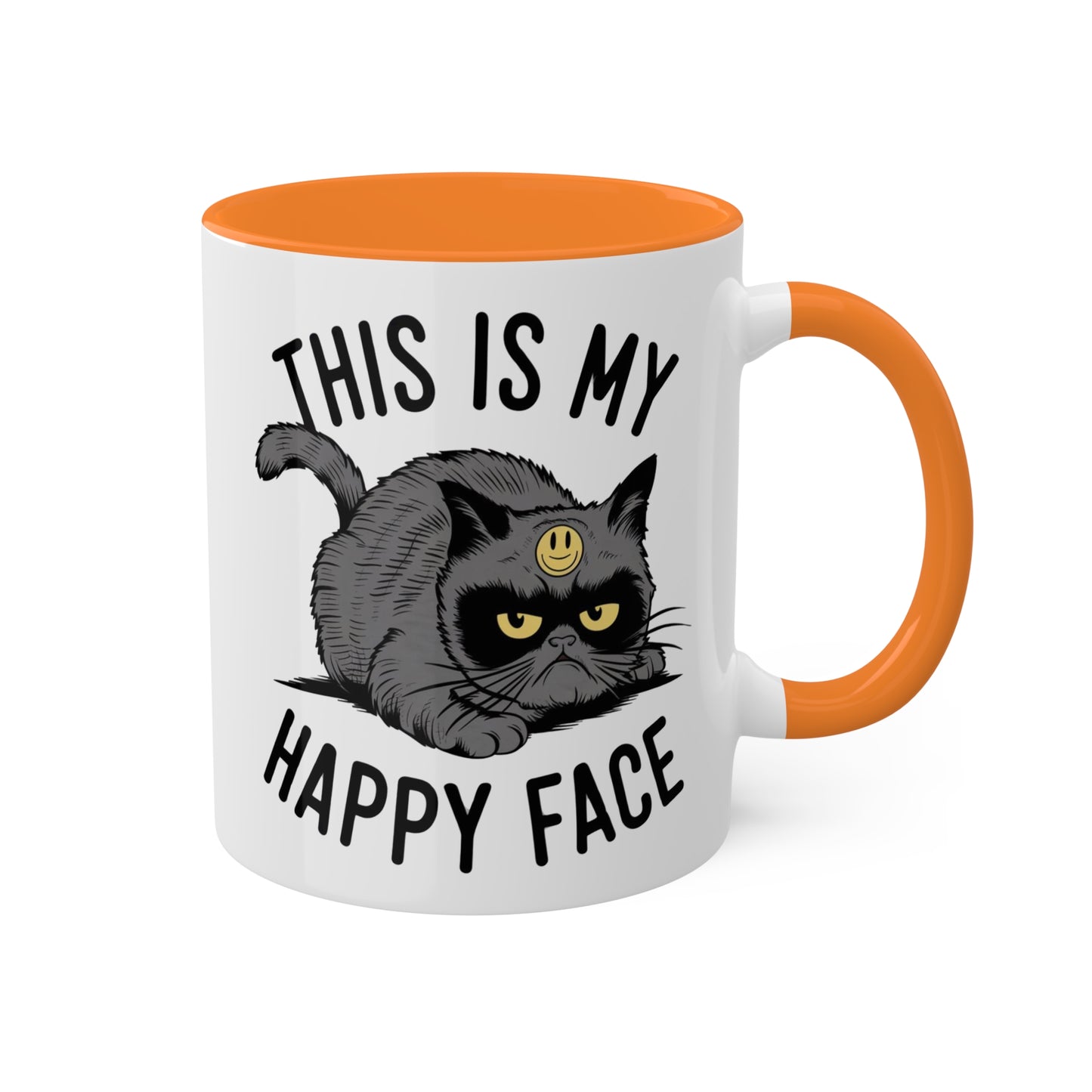 Esta es mi cara feliz - Taza de café colorida de 11 oz