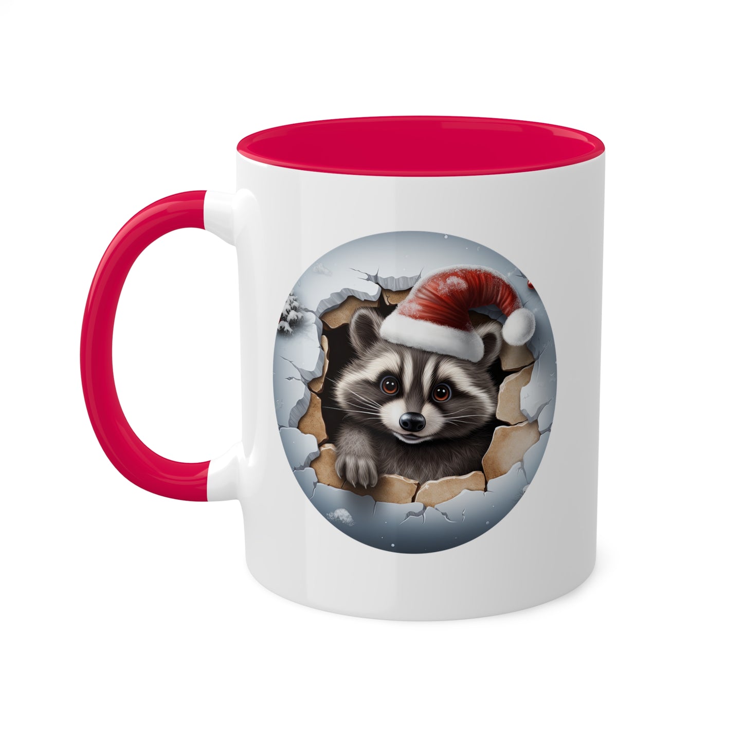 Cute Christmas Raccoon - 11 oz Holiday Gift Mug