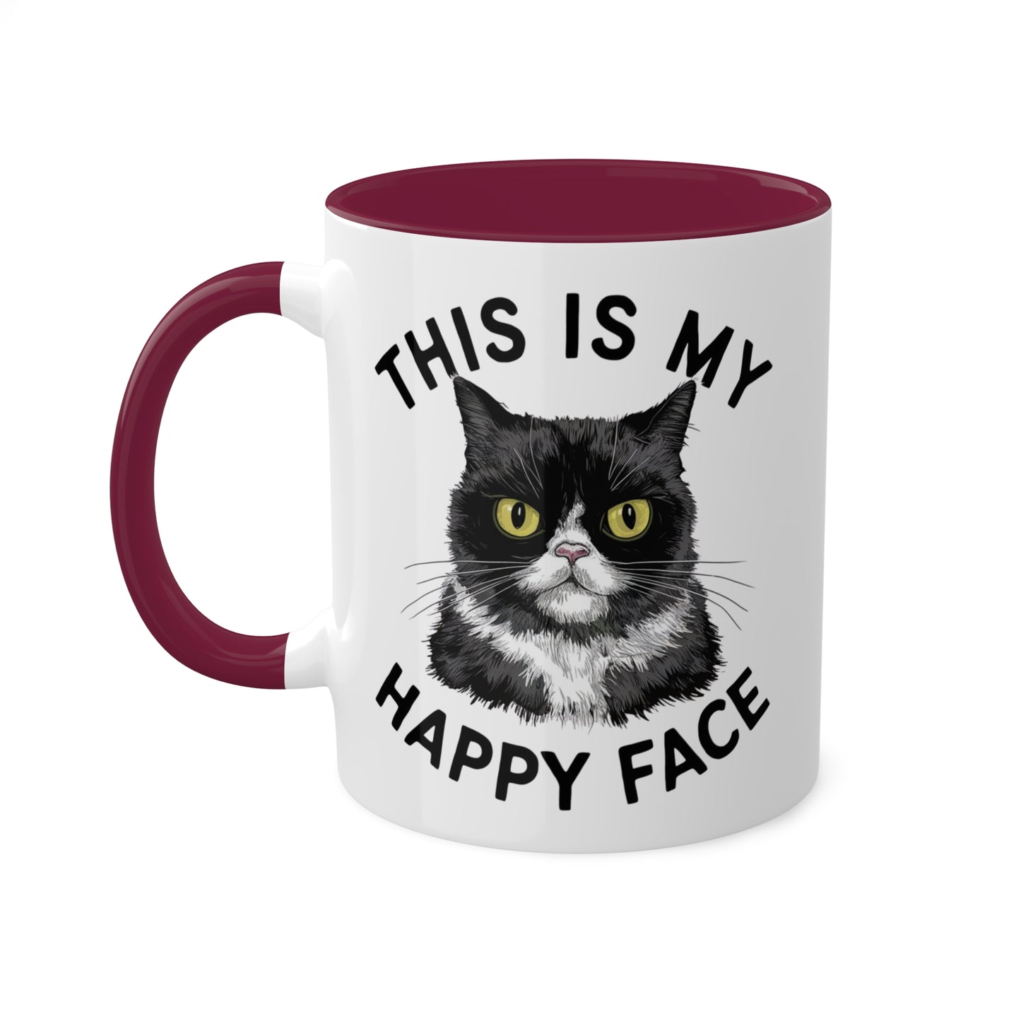 This Is My Happy Face - 11 oz Colorful Coffee Mug