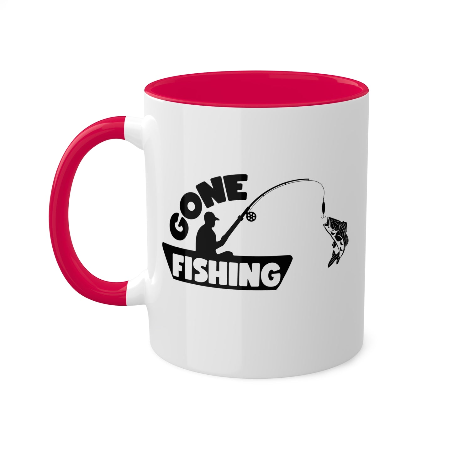 Gone Fishing On A Boat - 11oz Colorful & Fun Gift Mug