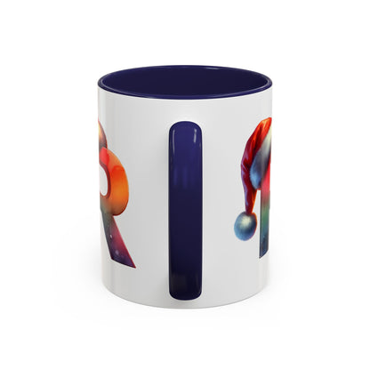 "R" Christmas Alphabet Letter - Holiday Gift Mug (11, 15oz)