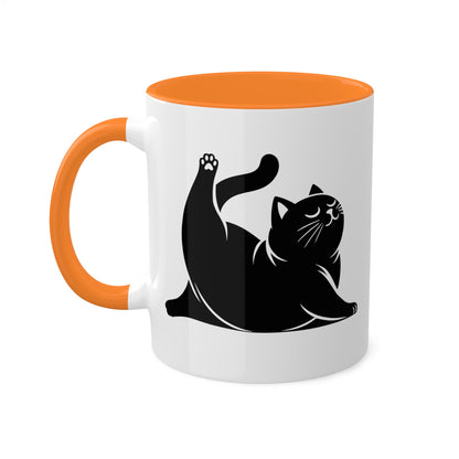 Cute Yoga Cat Stretching - 11oz Colorful Mug