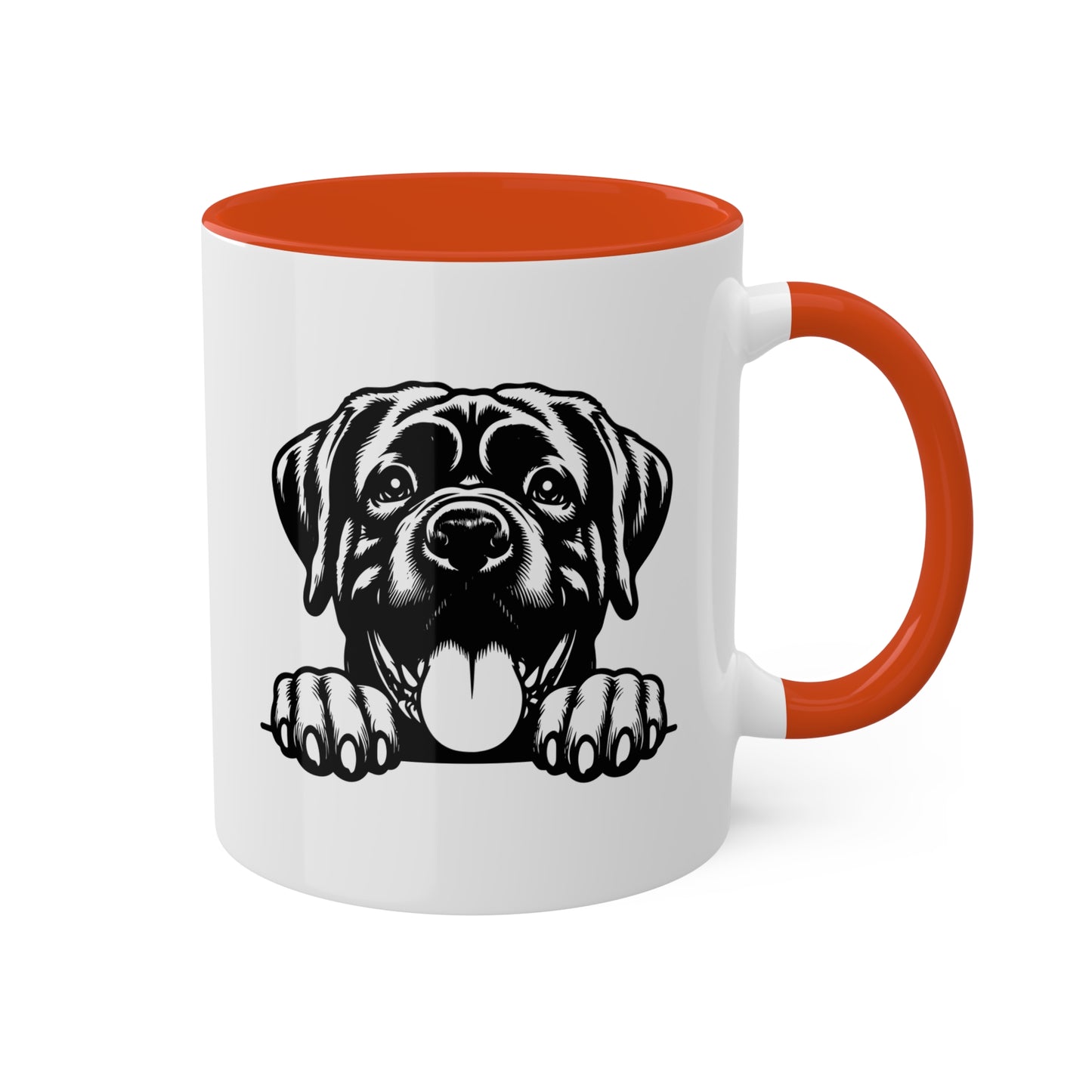 Taza de café con cara de perro mastín, regalo, taza colorida de 11 oz