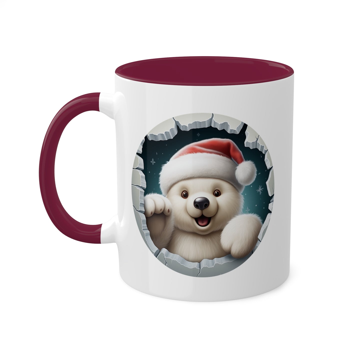 Lindo oso polar navideño: taza de regalo navideña de 11 oz