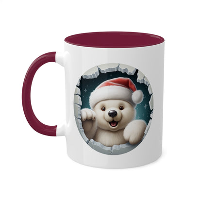 Lindo oso polar navideño: taza de regalo navideña de 11 oz