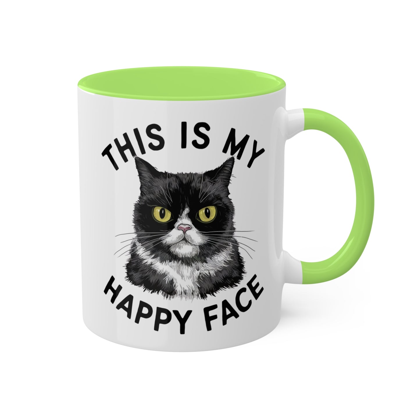 This Is My Happy Face - 11 oz Colorful Coffee Mug