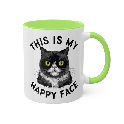 This Is My Happy Face - 11 oz Colorful Coffee Mug