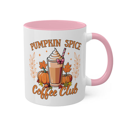 Pumpkin Spice Coffee Club - 11oz Colorful Fall Mug