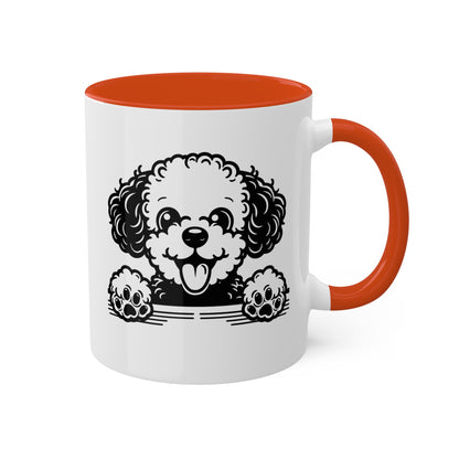 Taza de café con cara de perro caniche toy - 11 oz