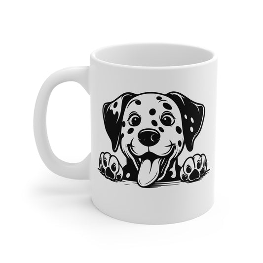 Cute Dalmatian Dog Face - 11 oz Ceramic Mug