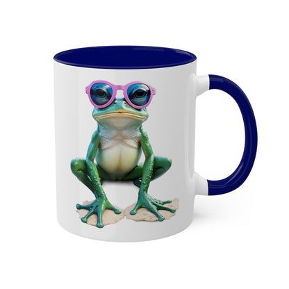 Adorable Little Frog With Sunglasses - 11oz Colorful & Fun Mug