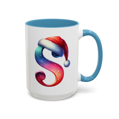 Taza con la letra "S" del alfabeto navideño (11, 15 oz)