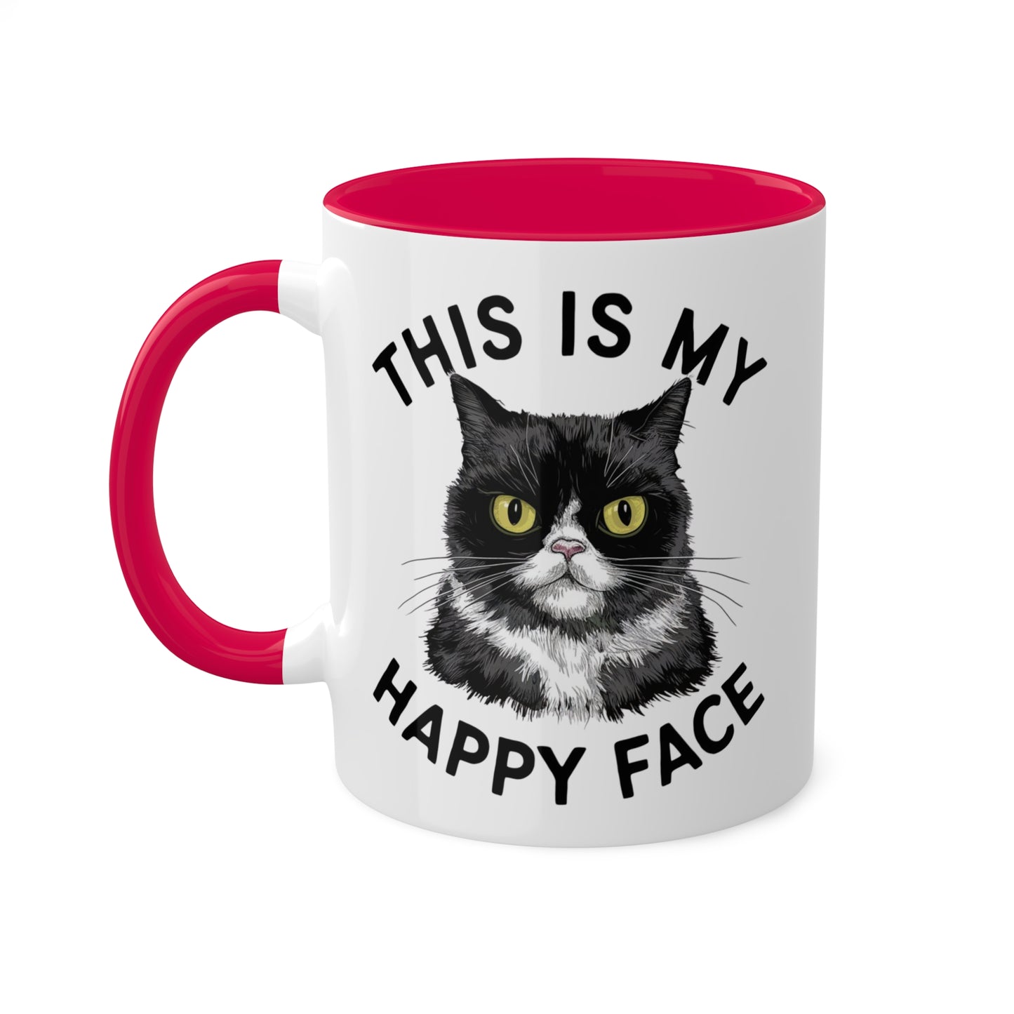 This Is My Happy Face - 11 oz Colorful Coffee Mug