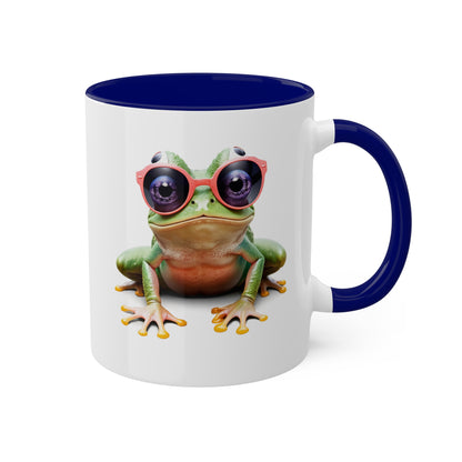 Cute & Funny Little Frog With Sunglasses - 11oz Colorful & Funny Mug