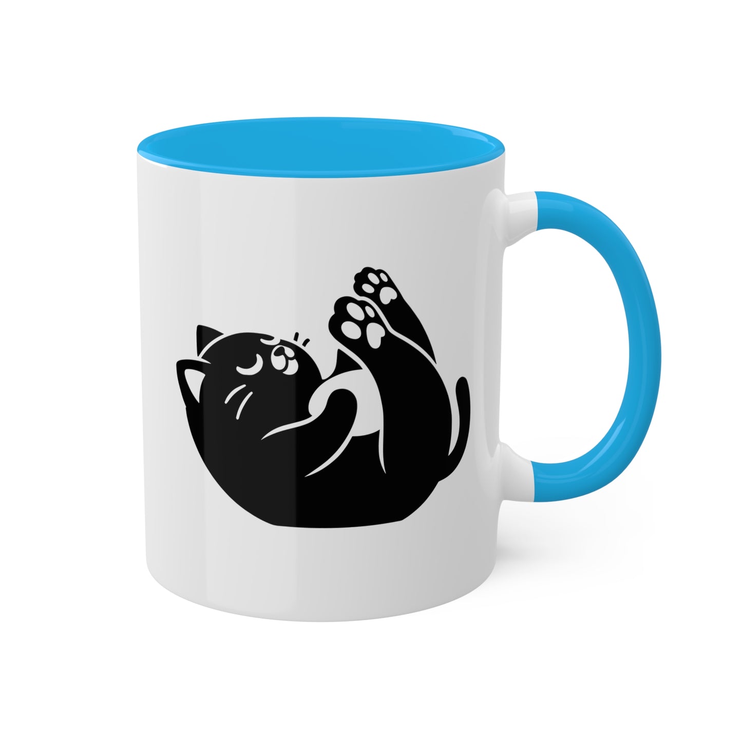 Cute Yoga Kitten Stretching - 11oz Colorful Mug