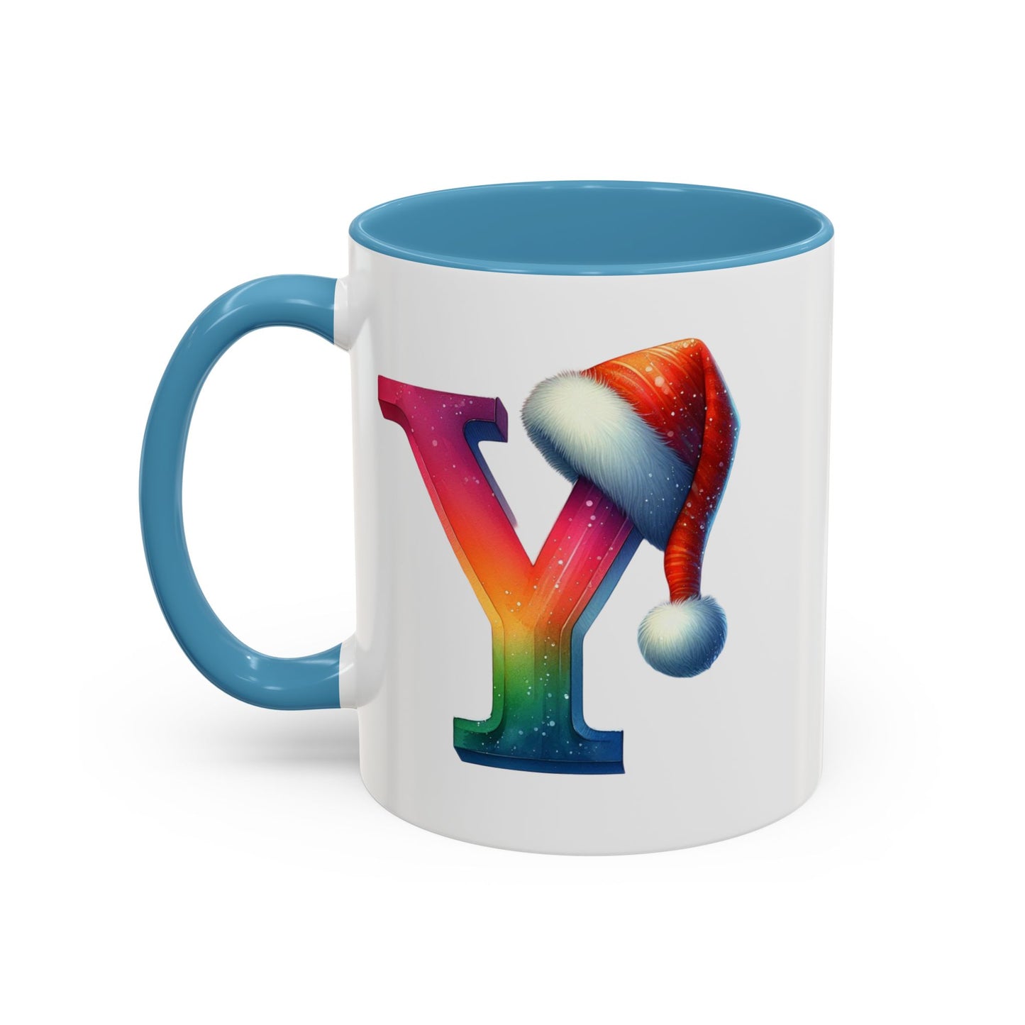 "Y" Christmas Alphabet Letter - Holiday Gift Mug (11, 15oz)