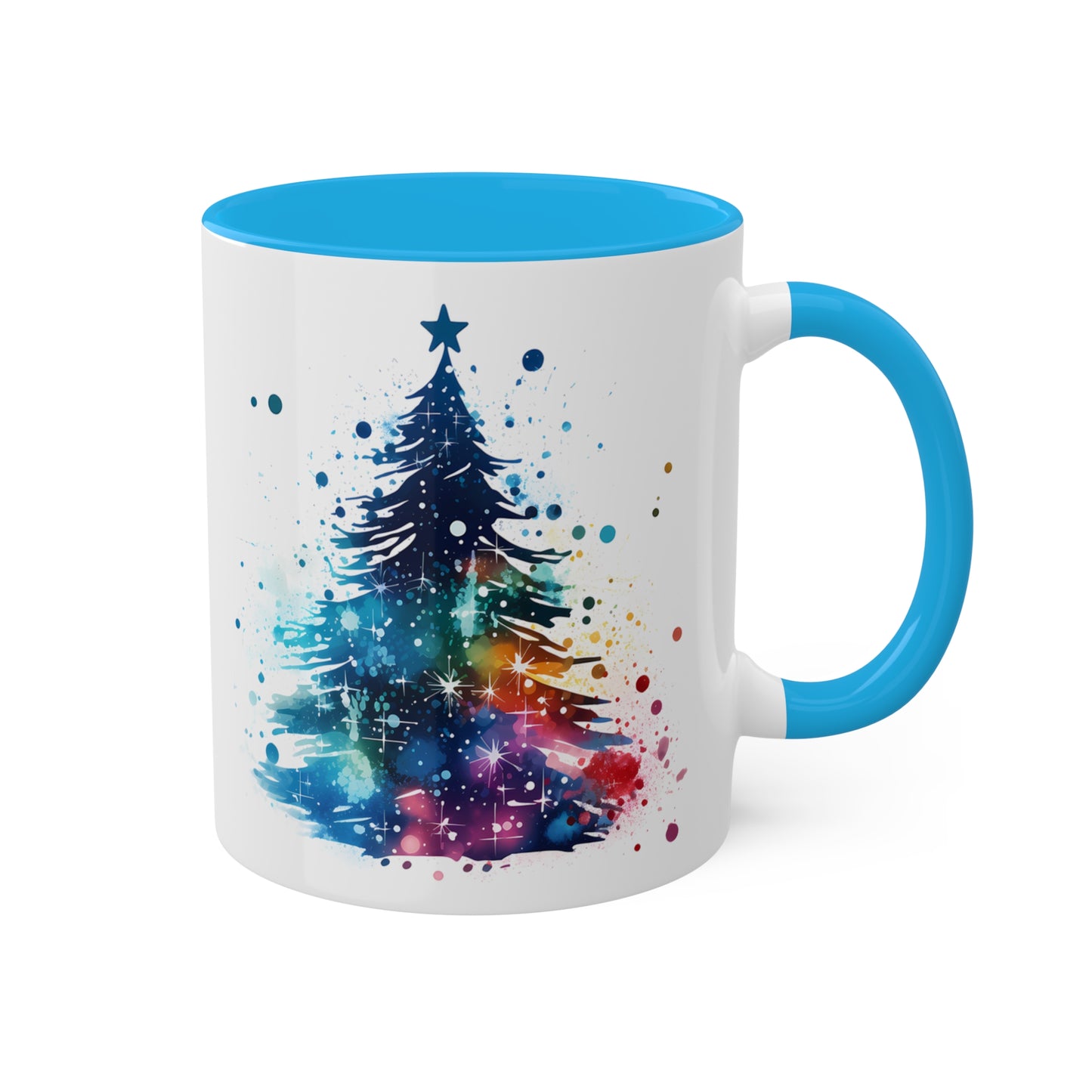 Colorful Christmas Tree - 11 oz Holiday Gift Mug