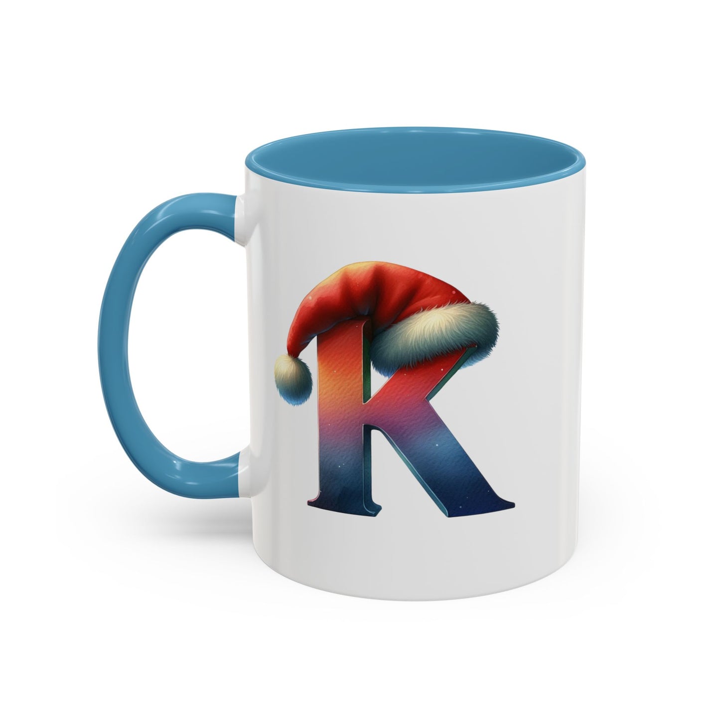 Taza con la letra "K" del alfabeto navideño (11, 15 oz)