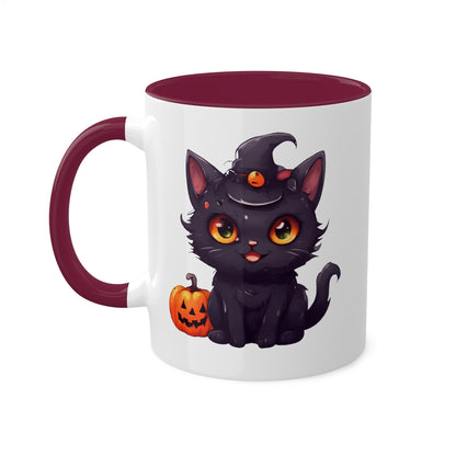 Cute Kawaii Kitty Cat - 11oz Colorful Halloween Mug