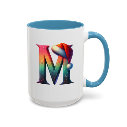 "M" Christmas Alphabet Letter - Holiday Gift Mug (11, 15oz)